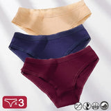 3PCS Women's Cotton Briefs Lace Ventilation Underwear Women Sexy Women's Panties Female Underpants Solid Color