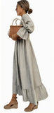 Fongt Women's Spring/Summer Bubble Sleeve Dress Dress New Women's Dress