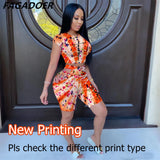 Women Tie Dye Print 2 Pieces Sets Tracksuits Crop Top Side Lace-Up Bandage Shorts Ladies Sexy Tracksuits Hollow