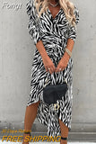 Zebra Stripes Lady Backless Dress Women V Neck Long Sleeve Slim Sexy Dress Spring Autumn Vintage Print Black White