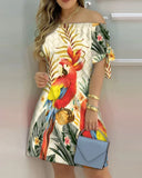 Fongt Women's Clothing 2023 Spring And Summer New Mid-Summer One-Word Commuting Dress