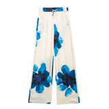 Fongt Summer Casual Printing Trouser Set New Women's Hanging Shirt