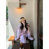 Fongt Wind Relaxation Long-Sleeved Sunscreen Shirt Sling High Waist Hanging Feeling Thin Leisure Pants Three-Piece Summer New Summer