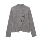 Fongt Autumn New Women's Fashion Simple Knitted Double Coat + Skirt