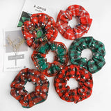 Elastic Christmas Scrunchie Hair Rubber Bands Accessories Gum Bronzing Hair Rope Ponytail Holder Headdress