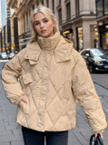 Women's Padded Jacket Female Oversize Hooded Coat Korean New in Outwears Thick Warm Demi-season Jacket for Women 2023-Outfit
