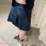Fongt Kong Style Retro Thin Temperament New Vest Solid Color Simple And Irregular Fashion Shorts Two-Piece Suit Woman
