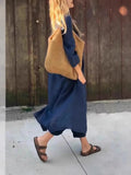 Fongt Spring And Autumn Cotton Tamply Size Women's Loose Casual V-Neck Long-Sleeved Trousers Two-Set Set