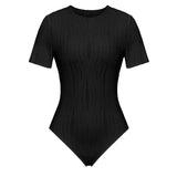 Fongt Spring/Summer OZON Women's Short Sleeve Corrugated Bodycoat Sexy Blouse