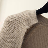 Cardigans Women's Batwing Long Sleeve Crop Top Loose Knitted Jacket shawl Femme Autumn Winter Knitwear-Outfit