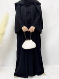 Fongt Robe Skirt Coat Women's Explosive Middle East Turkey Solid Color Big-Size Cardigan 2 Sets