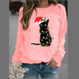 Long Sleeve O-Neck Loose Hoodie Fashion Ladies