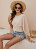 Fongt Shein Women's Shawl Round Collar Loose Personality Chiffon Shirt