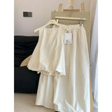 Fongt Ins Gently Wear A Small Fashion Vest Top With Temperament Commuter Skirt Women Summer Two-Piece