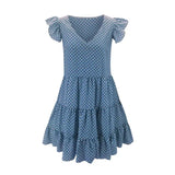 Casual Slim Thin Party O Neck Dot