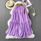 Fongt Half-Dress Women's Dress 2025 Summer Small In The Long Leisure High-Rise Display Thin Pendulum Ponve Egg