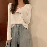 Fongt Version Of The Casual Thin Cardigan Jacket Women's New Summer Lazy Wind Sunscreen Shirts Insv Permeable Long-Sleeved