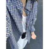 Fongt Plaid Shirt Women 2025 Spring And Autumn New Loose Lazy Trinkets Coat
