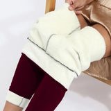 Pants Warm Winter Thick Velvet Legging High Waist Black Leggings Compression Thick Lamb Wool Pants Cold Resistant