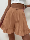 Fongt Women's Summer Wearing Casual Broad Legs Loose Shorts 2025 Summer New Women's High Waist Shorts