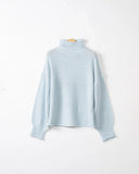 Fongt Women's WISH Turtleneck Long Sleeve Jumper Loose Casual Knit Sweater