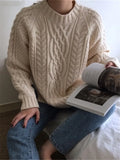 2022 Pullovers Warm Minimalist Korean Fashionable Solid Wild Oversized Spring Winter Women's Sweaters Jumpers