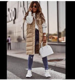 Fongt Casual Solid-Colored Hooded Sleeveless Sleeveless Vest Coat