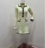 Fongt Women's Dresses In Autumn 2025 Elegant Knitted Dress
