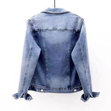 Denim Jacket Women Long Sleeve Short Jacket Korean Elasticity Slim Jean Coat Streetwear Vintage Spring Basic