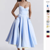 Fongt New Summer Senior Sense Princess Dress French Mesh Swing Double Sling Dress Woman