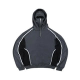 Fongt Trendy Double Hat Design Hoodie Autumn And Winter New Men's And Women's Same Loose Y2K Jacket