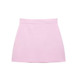 Fongt Women's Short-Sleeved Knitted Knitted Knitted Miniskirt