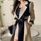 Fongt Wind Coat Women's Dress 2025 New Korean Style Suit Collar With Fashion Windwear