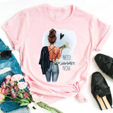 Women Sunflower Girl Printed T