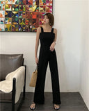 SummerJumpsuit Black High Quality Jumpsuit Womens Sexy backless Jumpsuits Rompers Casual Overalls Strap Solid