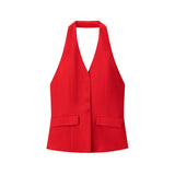 Fongt Homemade New Women's Clothing V-Necked Waist Trouser Casual Set