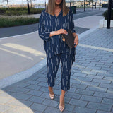 Piece Sets ZANZEA Fashion Polka Dot Printed Pant Sets Women Summer Matching Sets Casual Urban Tracksuits Trouser Suits
