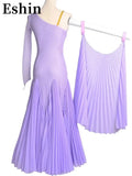 2024 Summer Dance New Practice Dress Mesh Pleated Chiffon Custom Standard Performance Ballroom Big Swing Dresses TH2787-Outfit