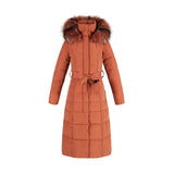 Cotton-Padded Clothes Female Over The Knee Long Style 2023 New Winter Dress Korean Version Slim Add Thick Big Wool Collar Large Size Down Cotton Jacket Cotton-Padded Jacket-Outfit