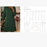 Fongt 2025 Leisure Long-Sleeved POLO Collar Dress Broken