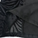 Sexy Zebra Print Cut Out Mesh Transparent Women Mini Dress for Beach Holiday Night Club Goth Party Bodycon Pencil Shorts