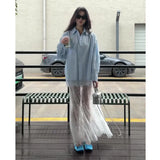 Fongt Sister Pure Style Wearing White Lace Half-Dress Woman Spring New Design Sense A Word-Brace Hip Long Skirt