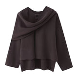 Fongt And Winter New Women's Loose Casual Cape Shawl Knit Sweater Coat