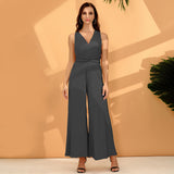Sexy Hot Women's Wear Independent Station Ebay Fashion Solid Color Wear French Wide-Legged Pants-Outfit