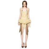 Fongt 2025 Autumn And Winter New Women's Sexy Hottie Sling Design Folds To Repair Sleeveless Dress