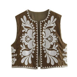 Fongt New Embroidery Round Cardigan Fashion Horse Armor