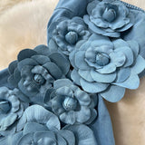Fongt And Summer Ins Heavy Industry Three-Dimensional Flowers Sleeveless Breasts To Close The Waist Of The Denim Jump Trousers Trousers Trousers Woman