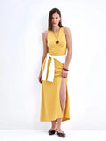 Fongt Autumn And Winter Hot Vest Sweater Skirt Elegant Open Fork Tight Skirts Ins