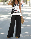 Fongt New Casual Fashion Round-Neck Vest Suit Women's Clothing