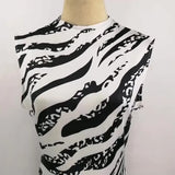 Women's Fashion Independent Station Ebay Hot-Selling Sleeveless Zebra Print Tight Dress-Outfit
